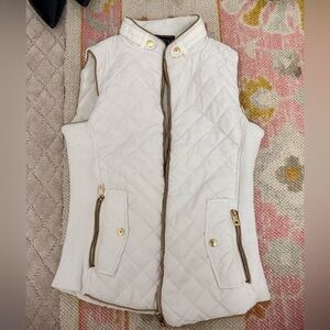 Elegant Cream Quilted Women's Vest
